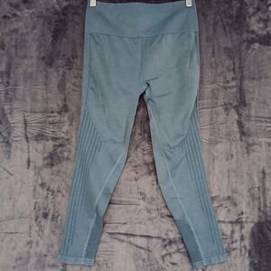 Fabletics Leggings Womens Small Blue‎ Green High Waisted Seamless Mesh 7/8 Yoga